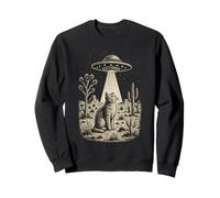 Vintage Cowboy Alien Cat UFO Western Desert Retro 90s Sweatshirt