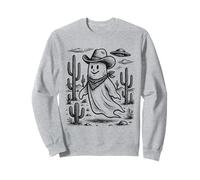 Vintage Cowboy Ghost UFO Western Halloween Sweatshirt