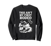 Vintage Cowboy Hat This Aint My First Rodeo Bull Graphic Sweatshirt