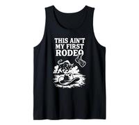Vintage Cowboy Hat This Aint My First Rodeo Bull Graphic Tank Top