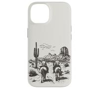 Vintage Cowboy Riding Horse Western Desert Mountain Country Case for iPhone 14