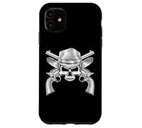 Vintage Cowboy Skull & Pistols Western Country Design Case for iPhone 11