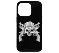 Vintage Cowboy Skull & Pistols Western Country Design Case for iPhone 13 Pro