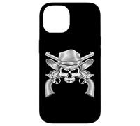 Vintage Cowboy Skull & Pistols Western Country Design Case for iPhone 14