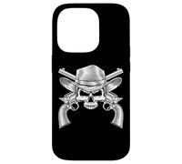 Vintage Cowboy Skull & Pistols Western Country Design Case for iPhone 14 Pro