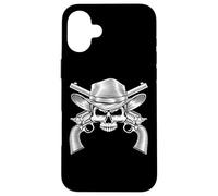 Vintage Cowboy Skull & Pistols Western Country Design Case for iPhone 16 Plus