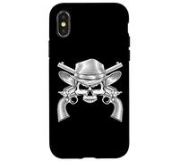 Vintage Cowboy Skull & Pistols Western Country Design Case for iPhone X/XS