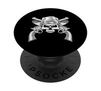 Vintage Cowboy Skull & Pistols Western Country Design PopSockets Adhesive PopGrip