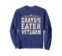Vintage Crayon Eater Veteran Sarcastic Jarhead Officer Grunt Sweatshirt