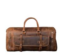Vintage Crazy Horse Full Grain Leather Travel Duffel Luggage Bag, Overnight Weekend Leather Bags for Men's & Women's (Crazy Horse, 28 inch)