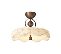 Vintage Creative Living Room Hanging Lamp Fabric Medieval Style Bedroom Pendant Light Printed Dining Room Bar Lighting Fixture