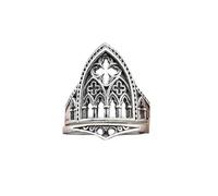 Vintage Creative Unique Crosses Hollow Castle Style Ring for Women Jewelry Accessries Gifts