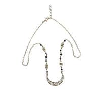 Vintage Crescent Moon Head Chain Coffee Alloy Iron Headpiece