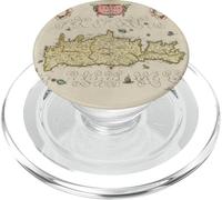 Vintage Crete Greece Map (1665) PopSockets PopGrip for MagSafe