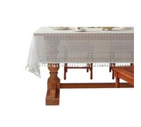 Vintage Crochet Doilies Tablecloths, Cotton Lace Cotton Rectangle Tablecloths Decor Dustproof Table Cover For Wedding(A140X180CM)
