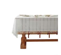 Vintage Crochet Lace Tablecloth for Dining Tables, 100% Cotton Rectangular Doily Table Cover, Elegant Wedding & Home Decor, Washable, Sizes from(B140X140CM)