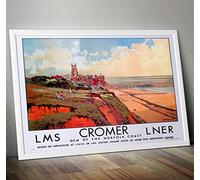 Vintage Cromer Norfolk LNER LMS London North Eastern Railway Travel Poster Re-Print Reproduction Print