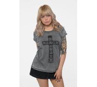Black Sabbath T Shirt Vintage Cross Official Womens Charcoal Grey Burnout XXL