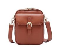 Vintage Crossbody Bag for Women,Crossbody Bag, PU Leather Shoulder Purse and Handbag,Vintage Cross Body Shoulder Purse with Card Slots (Brown+10 card inserts)
