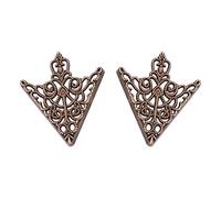 Vintage Crown Collar Pins 1 Pair Hollow Pattern Shirt Collar Brooch Trendy Metal Triangle Shirt Pins for Collar Decoration Style 3