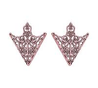 Vintage Crown Collar Pins 1 Pair Hollow Pattern Shirt Collar Brooch Trendy Metal Triangle Shirt Pins for Collar Decoration Style 2