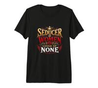 Vintage Crown Quote, Bold Gothic Typography Design Premium T-Shirt