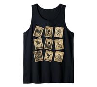 Vintage Cryptid Stamp Collage Bigfoot Yeti Sasquatch Tank Top