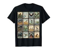 Vintage Cryptid Stamp Collection Bigfoot Yeti Mothman T-Shirt