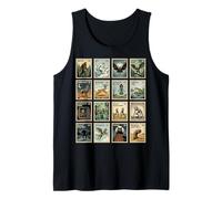 Vintage Cryptid Stamp Collection Bigfoot Yeti Mothman Tank Top