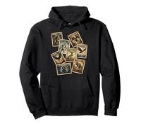 Vintage Cryptid Stamps Bigfoot Yeti Mothman Collection Pullover Hoodie