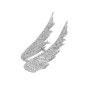 Vintage Crystal Wing Brooch Rhinestone Zines Alloy Jewelry for Women Wedding Party Daily Accessories Alloy Crystal Wing Pin with Secure Clasp for Dresses Handbags
