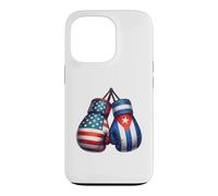 Vintage Cuba Boxing Gloves American USA Cuban Flag Boxer Case for iPhone 13 Pro