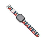 Vintage Cuba Flag Silicone Watch Bands Compatible with IWatch Soft Wristbands Classic Replacement Strap
