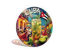 Vintage Cuba Libre Tin Sign Metal Wall Art for Home Pub Bedroom Bathroom Bar Cafe Man Cave Decor 8x8 Inch Round (25145)