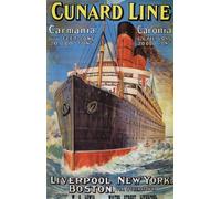 Vintage Cunard Line Carmania Caronia Cruise Travel Poster Wall Art A3 & A4 Re-Print