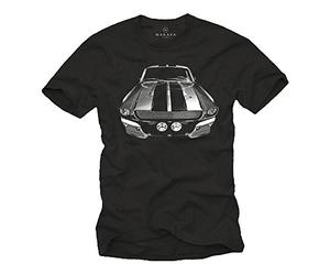Vintage Custom Car T-Shirt Tunig Graphic Design US American Style for Men 1967 Black Size XL