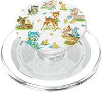 vintage cute baby animals white PopSockets PopGrip for MagSafe