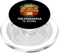 Vintage Cute Bear I'm The Reason Pineapple Is Gone PopSockets PopGrip for MagSafe