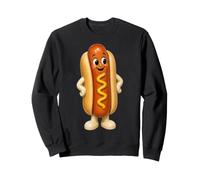 Vintage Cute Hot Dog Mascot Retro Ceramic Style Sweatshirt