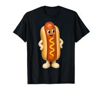 Vintage Cute Hot Dog Mascot Retro Ceramic Style T-Shirt