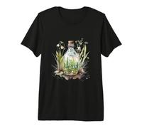 Vintage Cute Jar with Wildflower Cottage core Premium T-Shirt