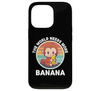 Vintage Cute Monkey The World Needs More Banana Lover Case for iPhone 13 Pro