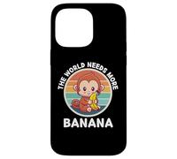 Vintage Cute Monkey The World Needs More Banana Lover Case for iPhone 14 Pro Max
