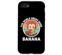 Vintage Cute Monkey The World Needs More Banana Lover Case for iPhone SE (2020) / 7/8