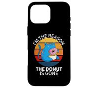 Vintage Cute Neko Cat I'm The Reason Donut Is Gone Case for iPhone 16 Pro Max