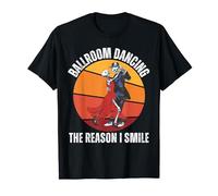 Vintage Cute Skeleton Ballroom Dancing The Reason I Smile T-Shirt