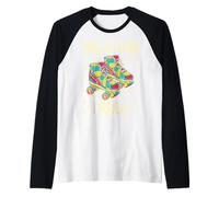Vintage Cute This is How i roll Roller Skates Lovers Skaters Raglan Baseball Tee