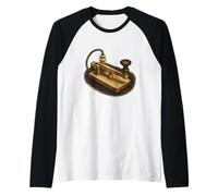 Vintage CW Morse Key Telegraph Raglan Baseball Tee