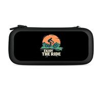 Vintage Cyclist Enjoy The Ride Bicycles Compatible with Switch Case Bag Travel Protective Cover Handbag with 15 Game Accessories