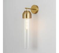 Vintage d Wall Sconce 17.7" Long Tube Glass Wall Lamp Mid Century Bathroom Vanity Light E14 Hardwired Indoor Metal Wall Light Retro Home Decor Clear Glass Lighting Fixture